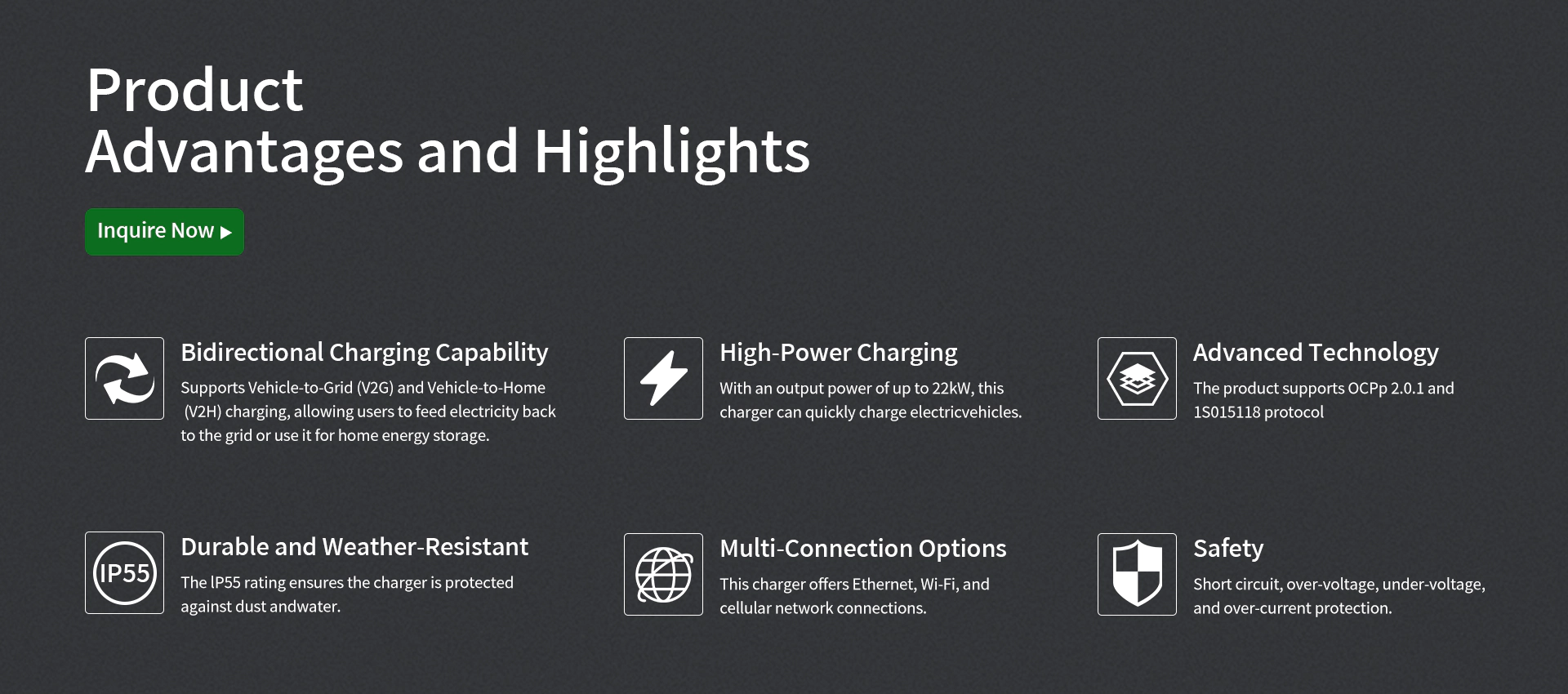 V2H Charger 03
Advantages and Highlights